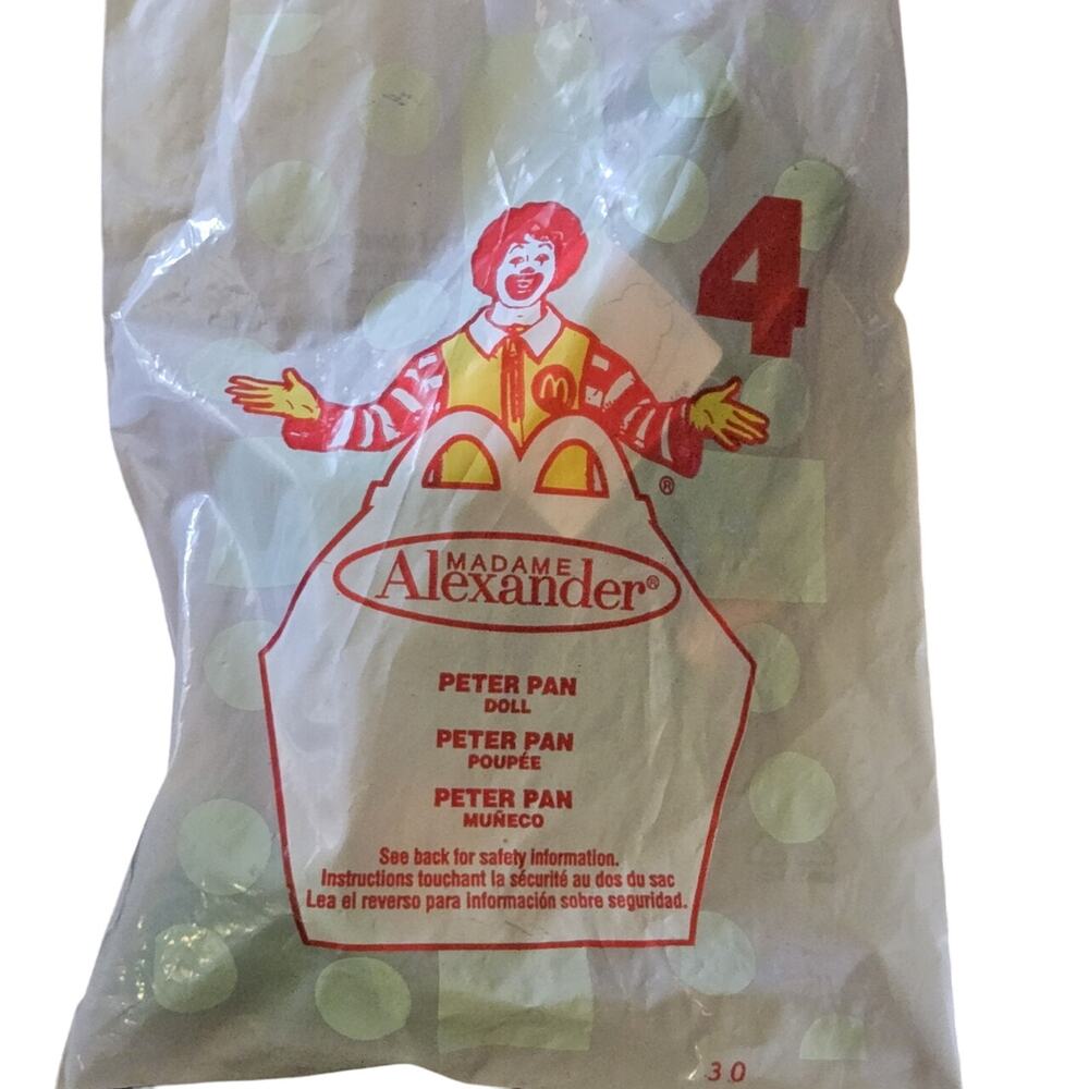 2002 McDonalds Madame Alexander Peter Pan Doll 4 New in Package